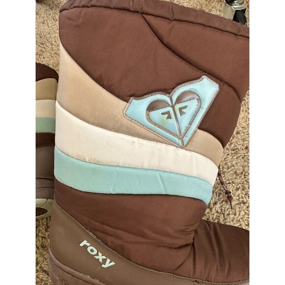 Roxy Dynamite Womens Snow Boots Brown Pull-on Quilted Winter 9 Durable Design - Picture 10 of 10
